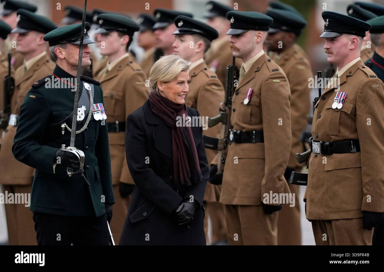 The Duchess of Edinburgh, in her role as Royal Colonel, 5th Battalion ...
