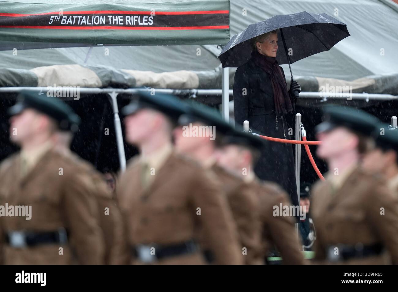 The Duchess of Edinburgh, in her role as Royal Colonel, 5th Battalion ...