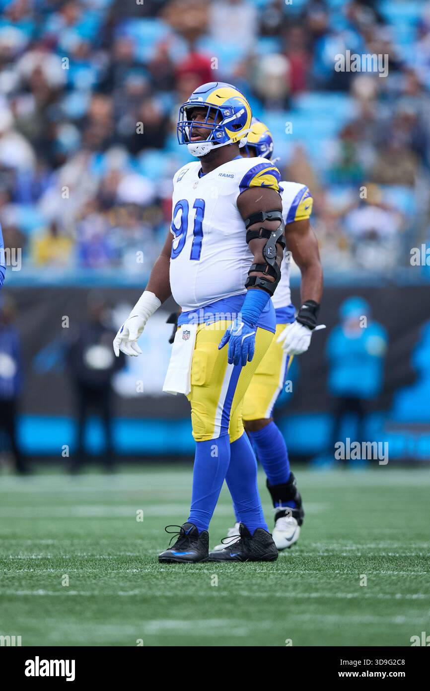 La Rams Dj Ester Los Angeles Rams defensive end Kobie Turner (91) lines up on defense ...