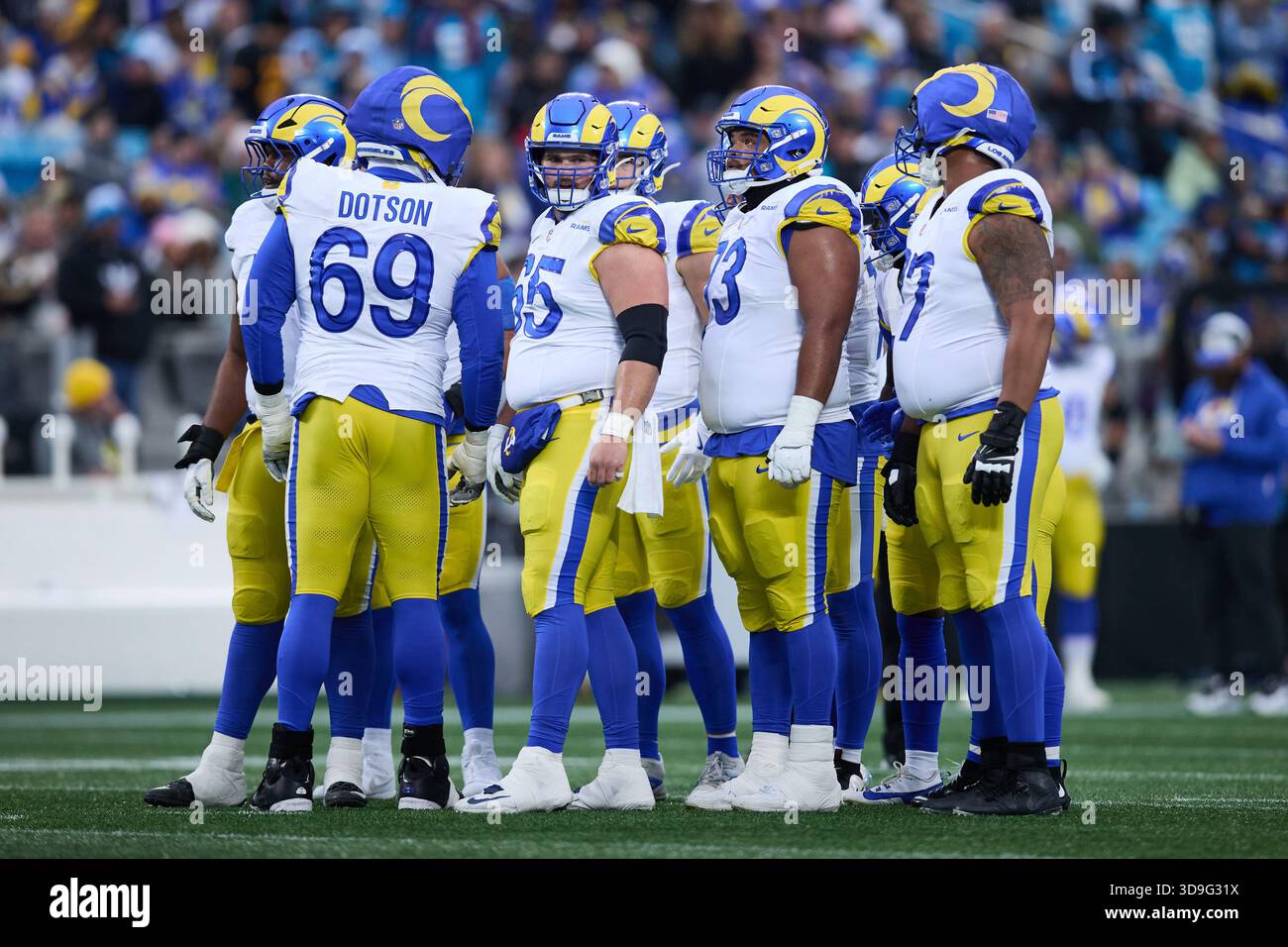 La Rams Dj Ester The Los Angeles Rams huddle up on offense against the Carolina Panthers ...