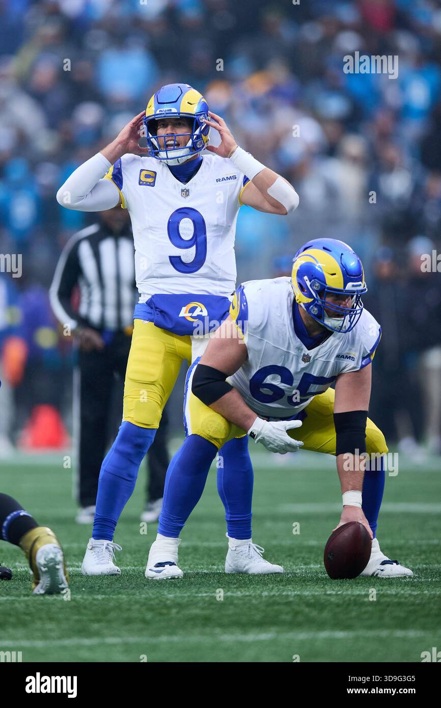 La Rams Dj Ester Los Angeles Rams quarterback Matthew Stafford (9) changes the play call ...