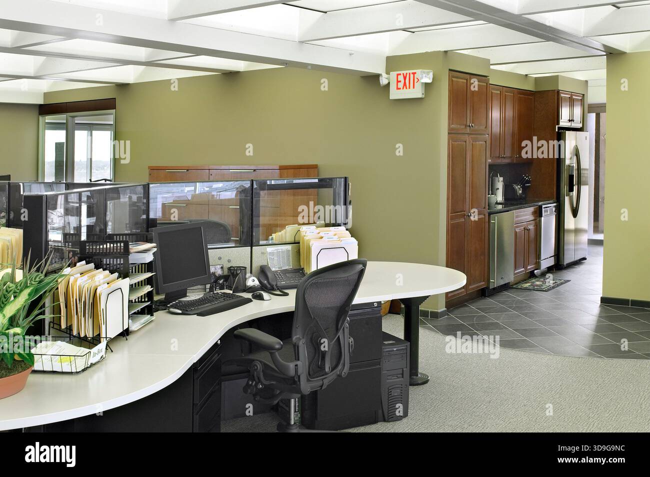 Modern open office concept, USA Stock Photo