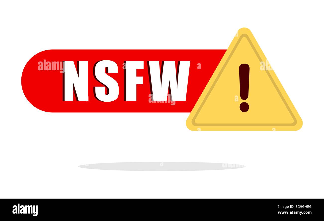 NSFW warning banner. Explicit content alert. Not safe Vector. Content restriction graphic. Stock Vector