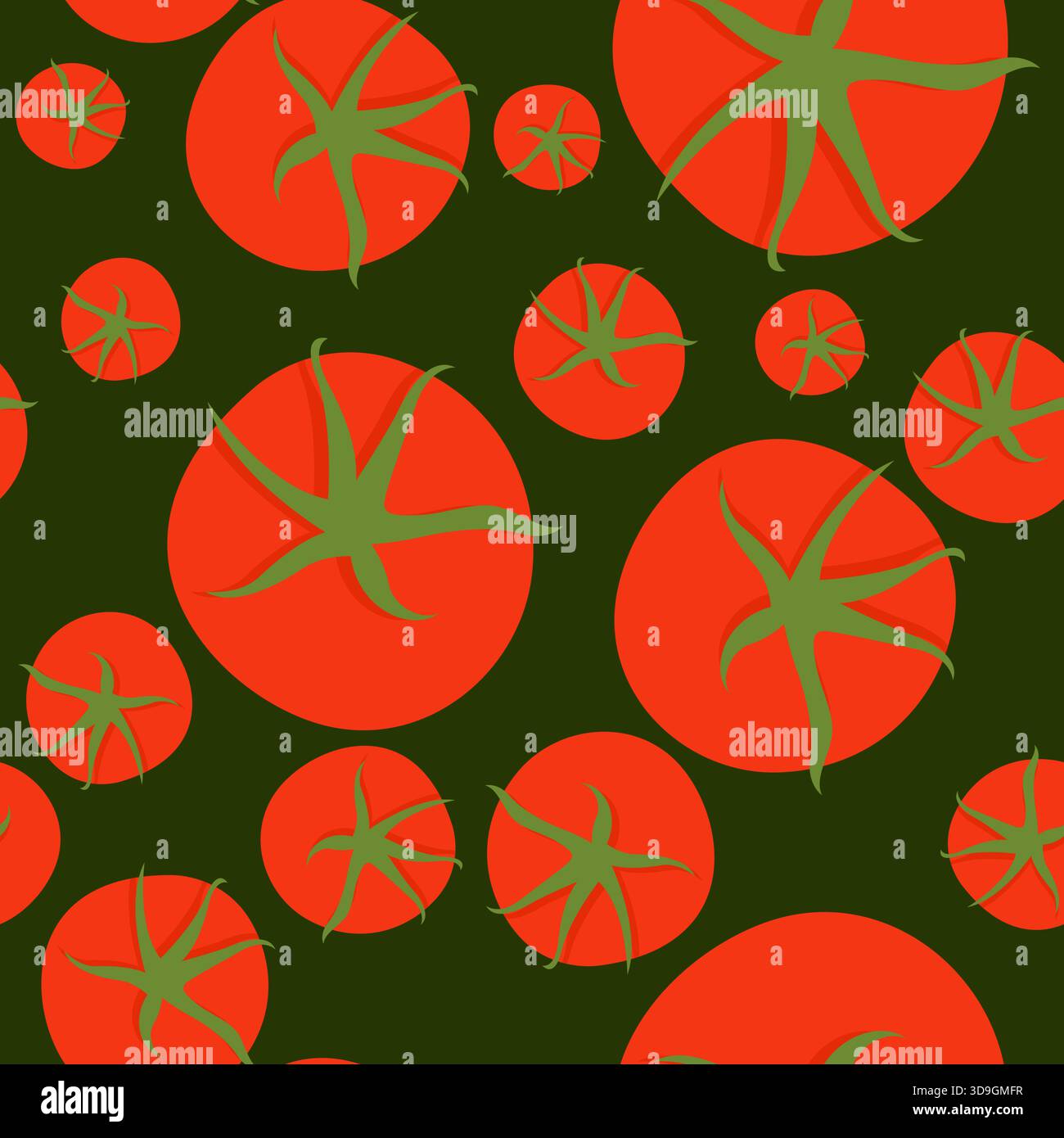 Tomatoes seamless pattern background vector Stock Vector