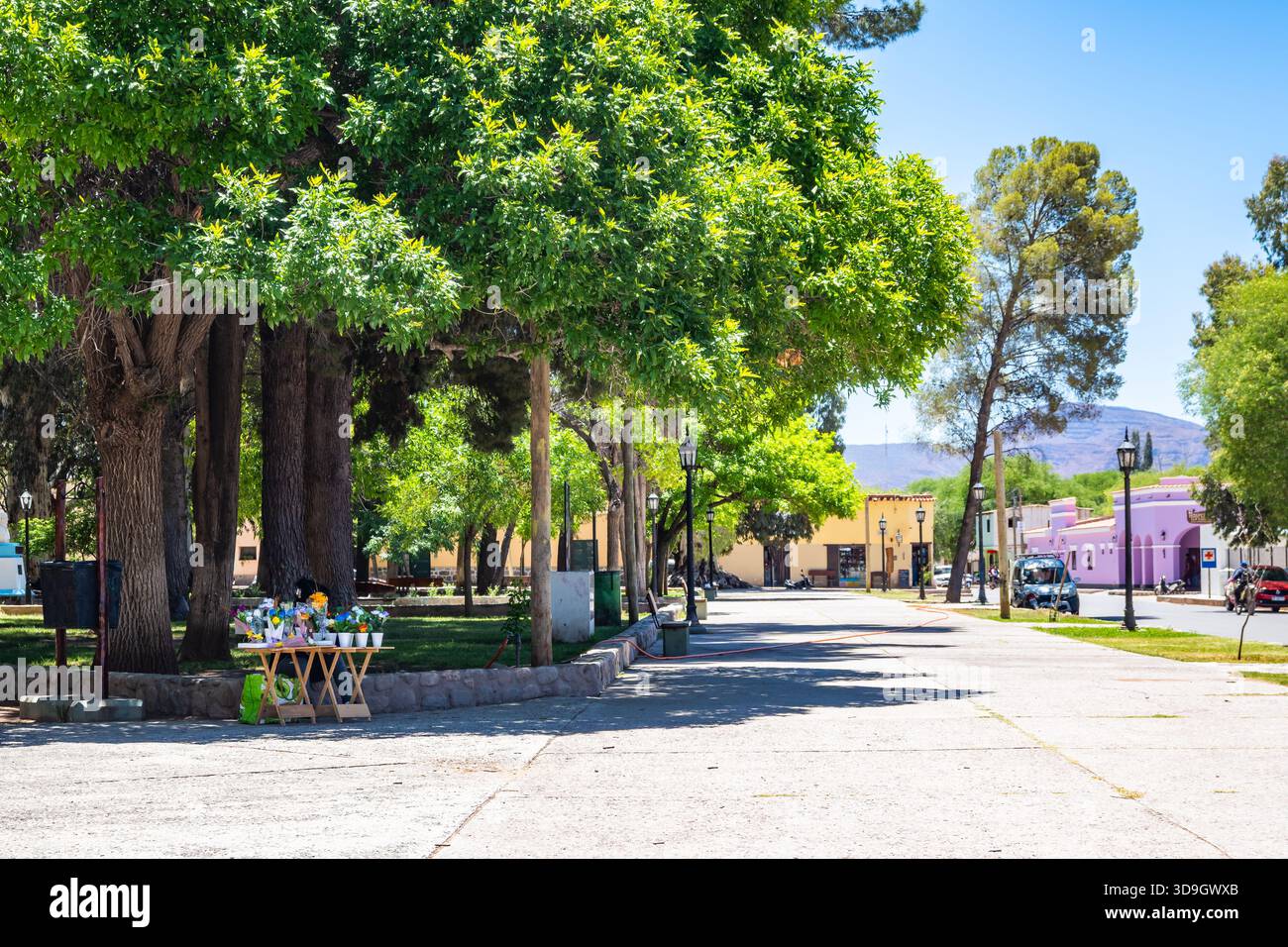 Town center of San Carlos, Salta, Argentina. Stock Photo