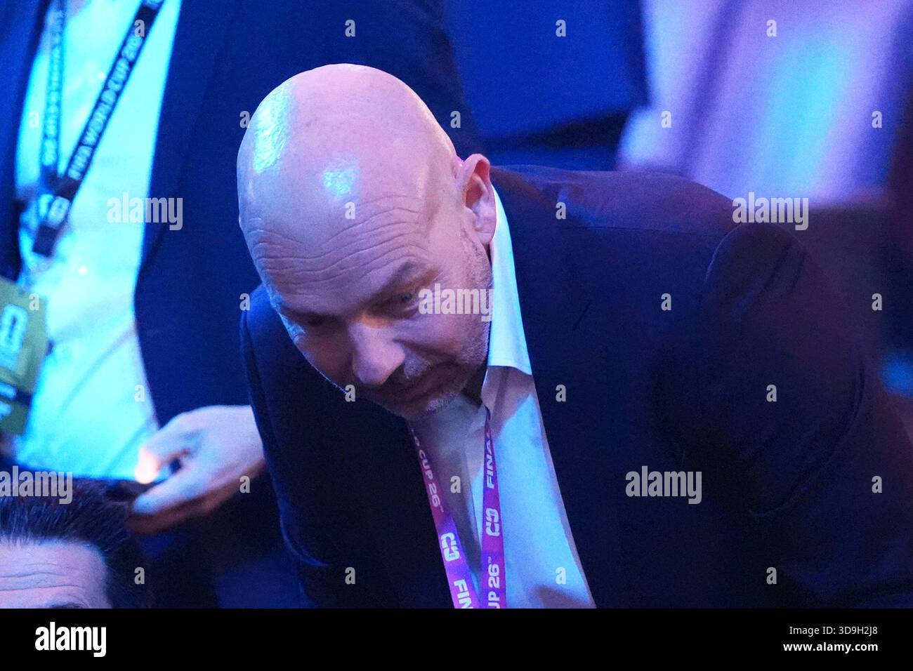 Denmark coach Brian Reimer arrives before the draw for the 2026 soccer ...