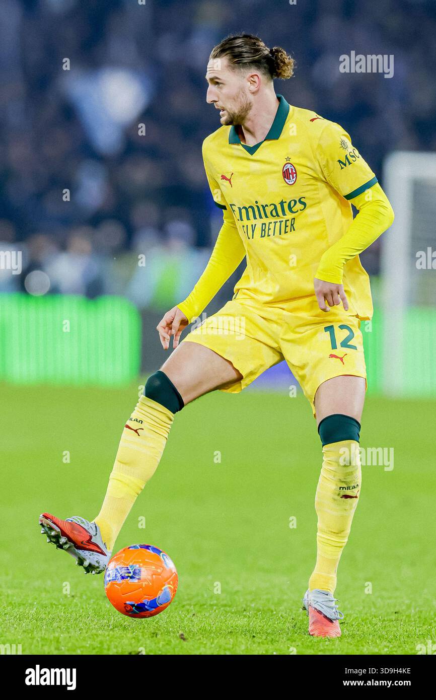 Milan's French midfielder Adrien Rabiot controls the ball during Coppa ...