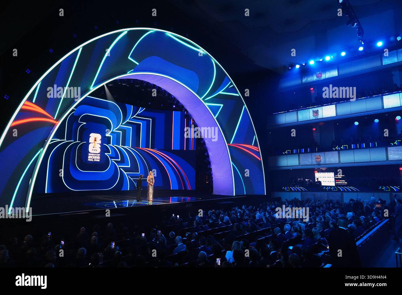 Actor Kevin Hart and model Heidi Klum speak during the draw for the ...