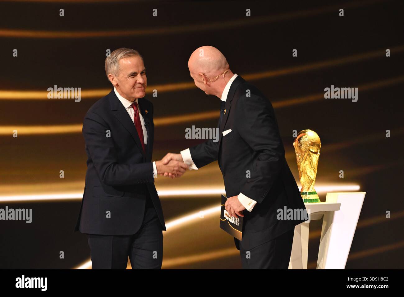 FIFA President Gianni Infantino greets Canadian Prime Minister Mark