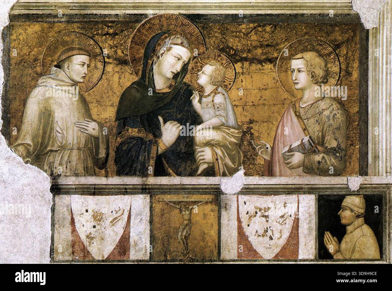LORENZETTI, Pietro (b. ca. 1280, Siena, d. 1348, Siena) Madonna with St ...