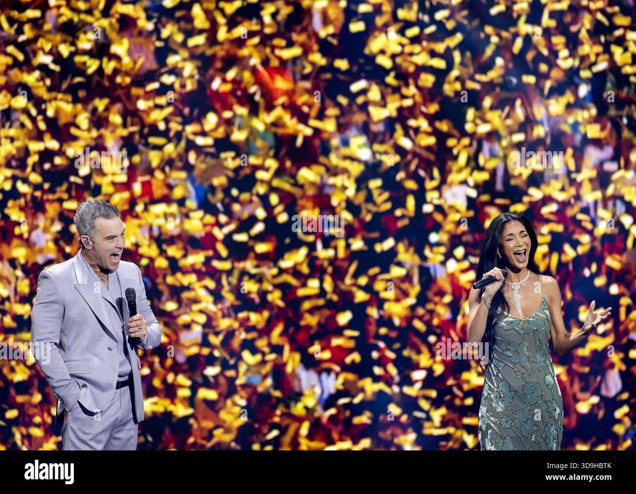 WASHINGTON Robbie Williams And Nicole Scherzinger During The Draw For Washington Robbie Williams And Nicole Scherzinger During The Draw For The 2026 World Cup In The United States Anp Koen Van Weel 3D9HBTK 