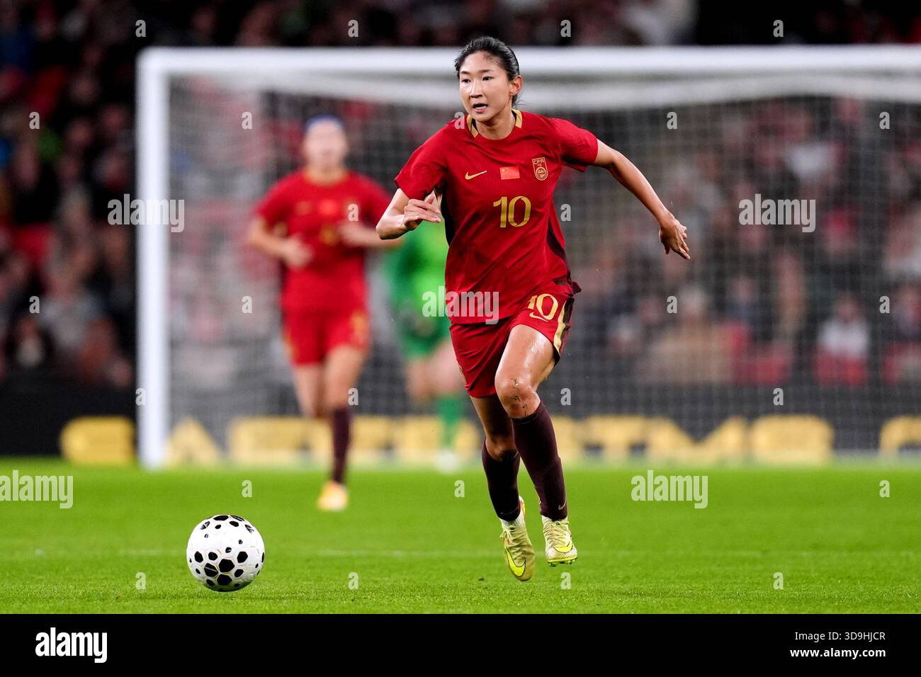 China’s Yanwen Wang during the women's international friendly match at ...