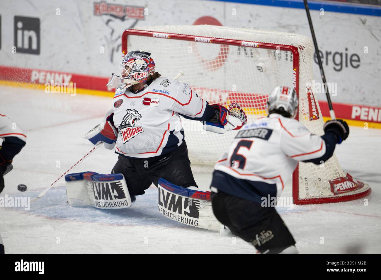 Evan Fitzpatrick (Nuremberg Ice Tigers, goaltender [goalkeeper], #30 ...