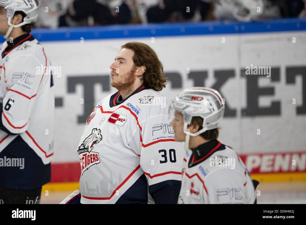 Evan Fitzpatrick (Nuremberg Ice Tigers, goaltender [goalkeeper], #30 ...