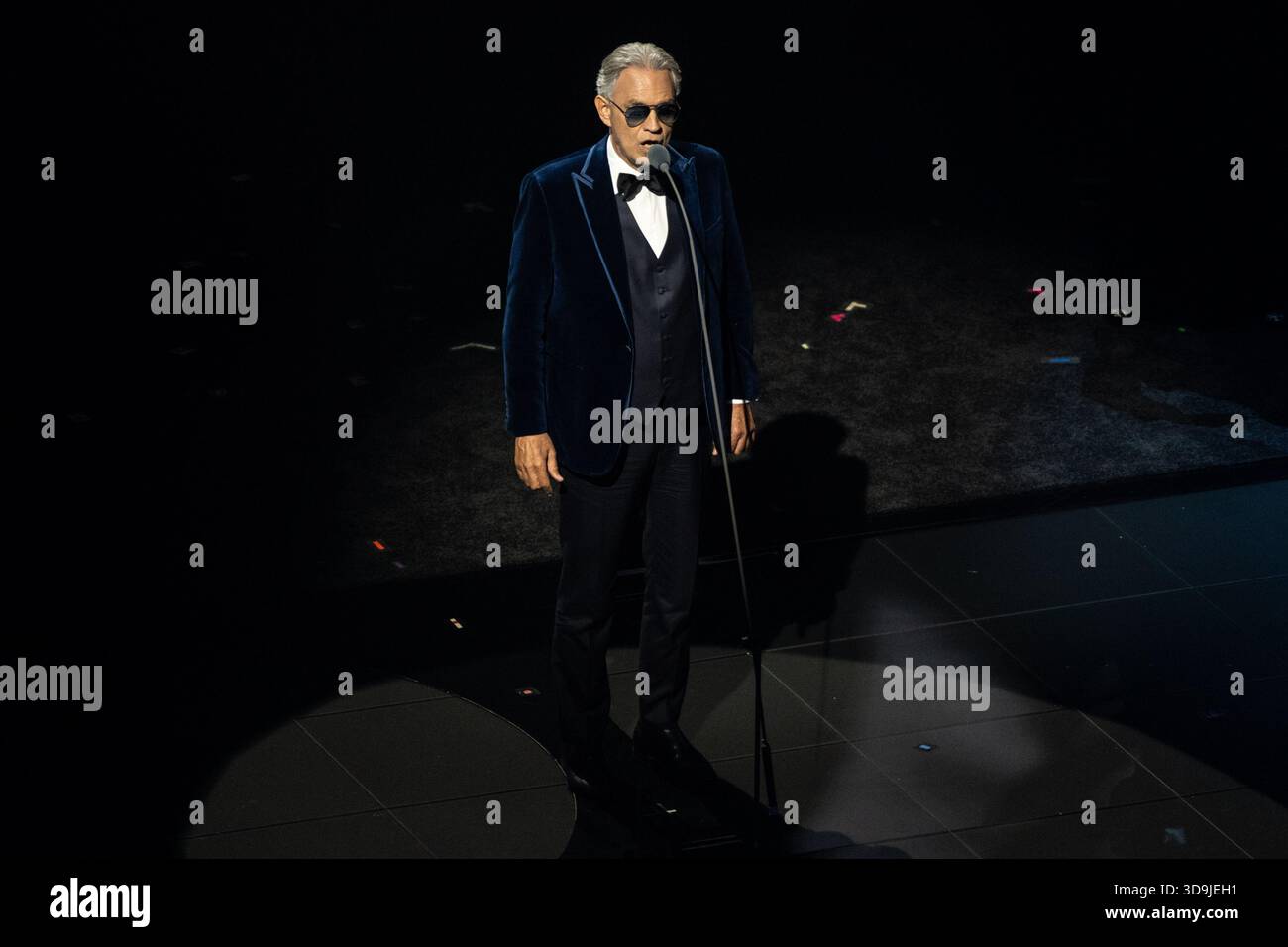 Andrea Bocelli Performs On Stage During The 2026 FIFA World Cup Draw At Andrea Bocelli Performs On Stage During The 2026 Fifa World Cup Draw At The John F Kennedy Center For The Performing Arts In Washington Dc On December 5 2025 Photo By Lev Radinsipa Usa 3D9JEH1 