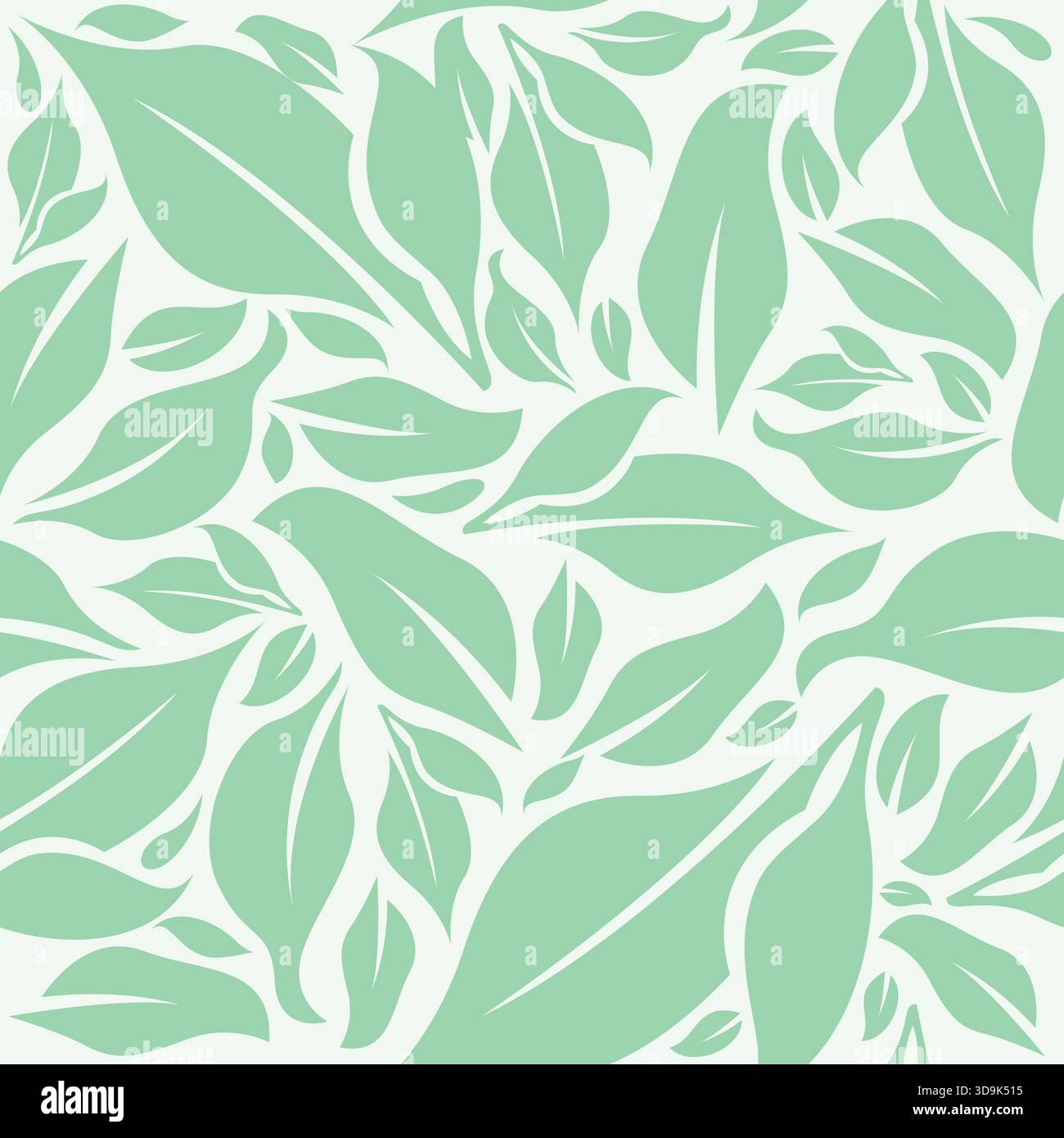 Minimalist colorful leaf seamless pattern. floral leaf background. Tropical floral leaf pattern vector Stock Vector
