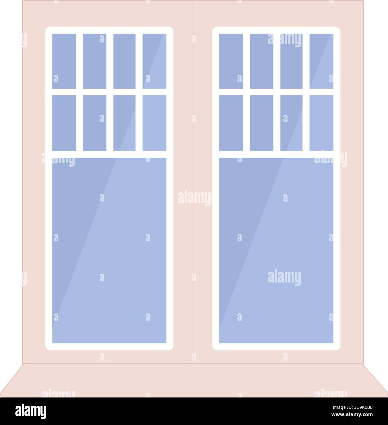 Icon for vinyl-window, close-window Stock Vector