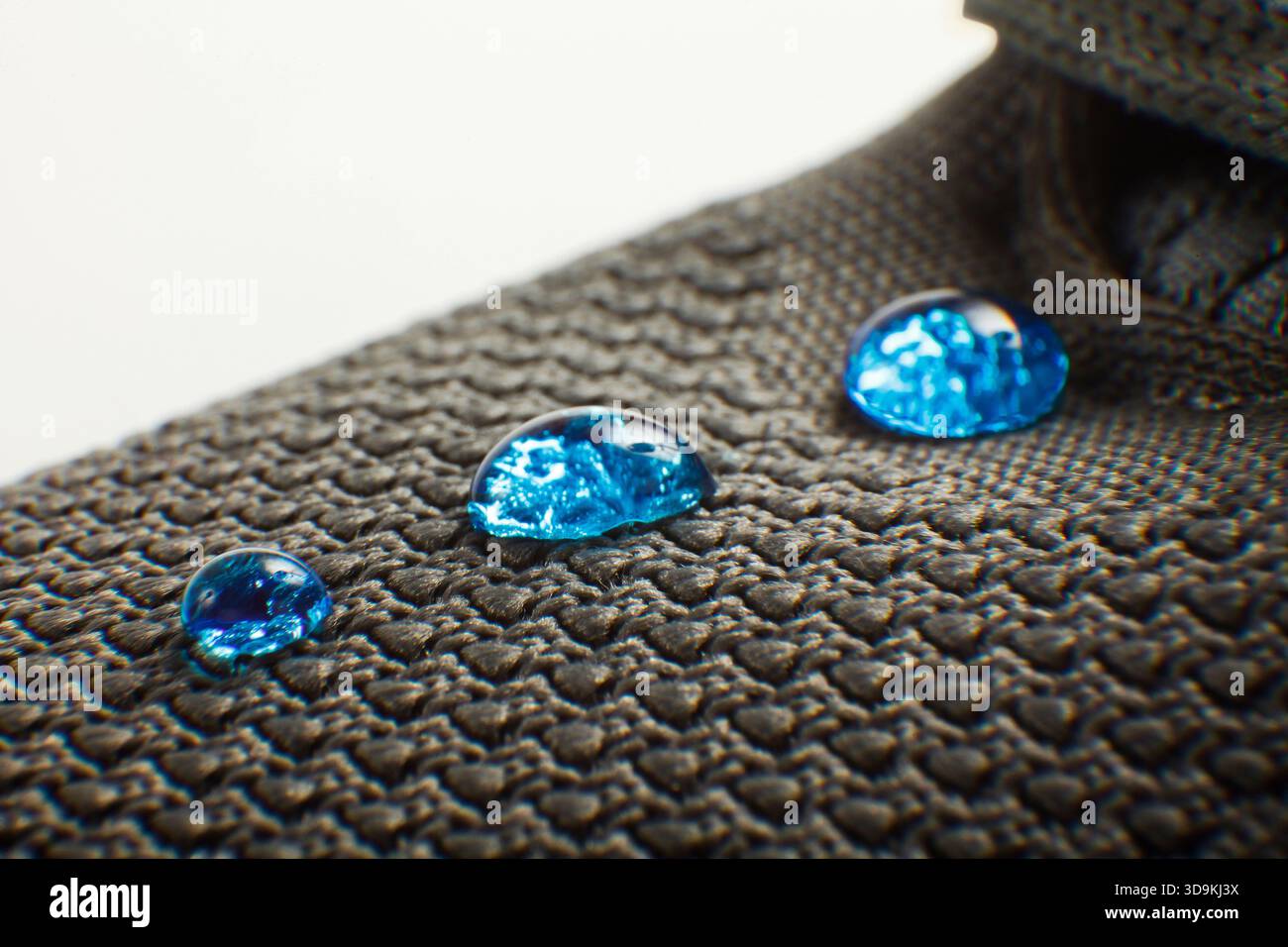 Droplets on waterproof breathable fabric Stock Photo