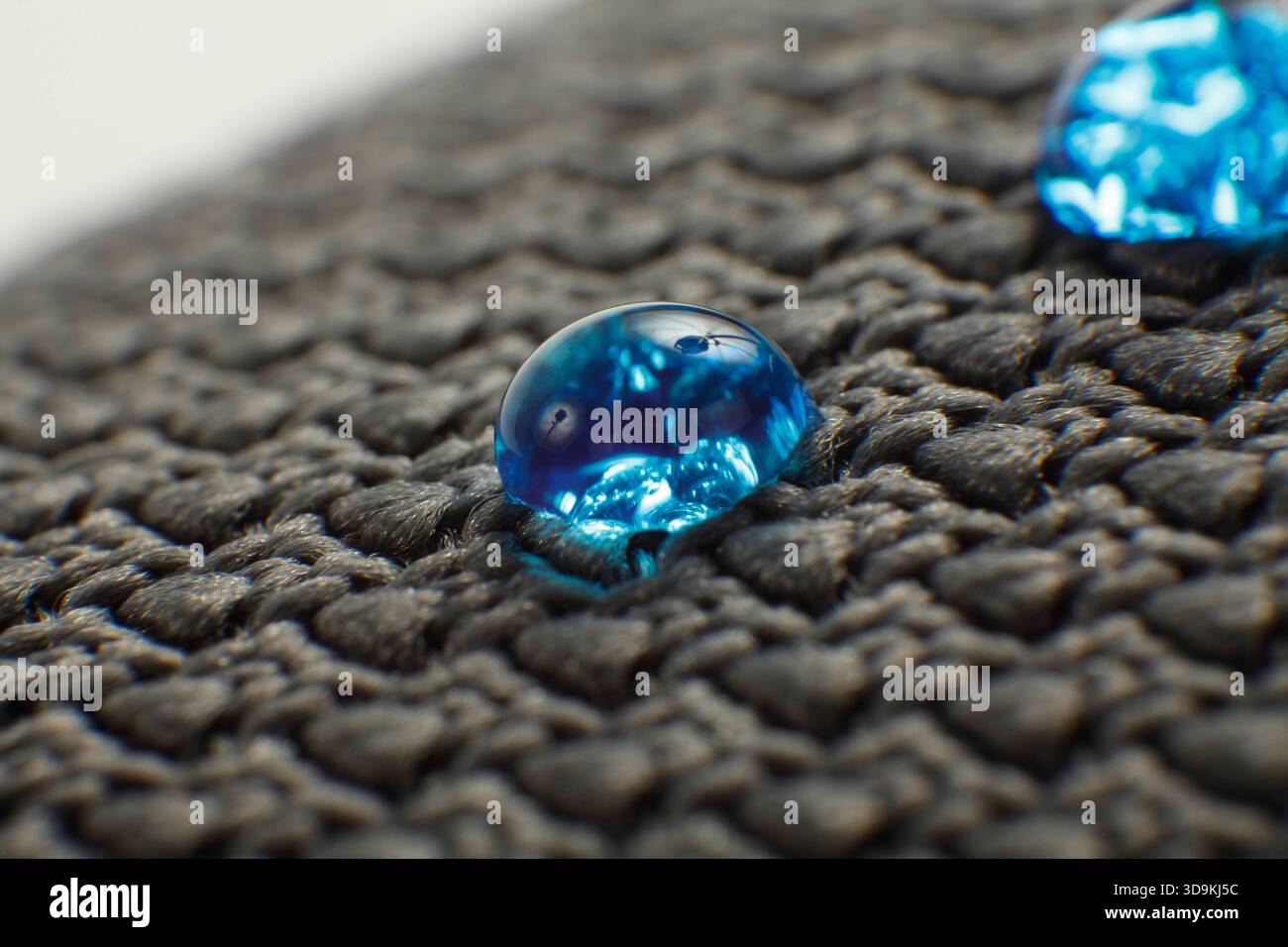 Droplets on waterproof breathable fabric Stock Photo