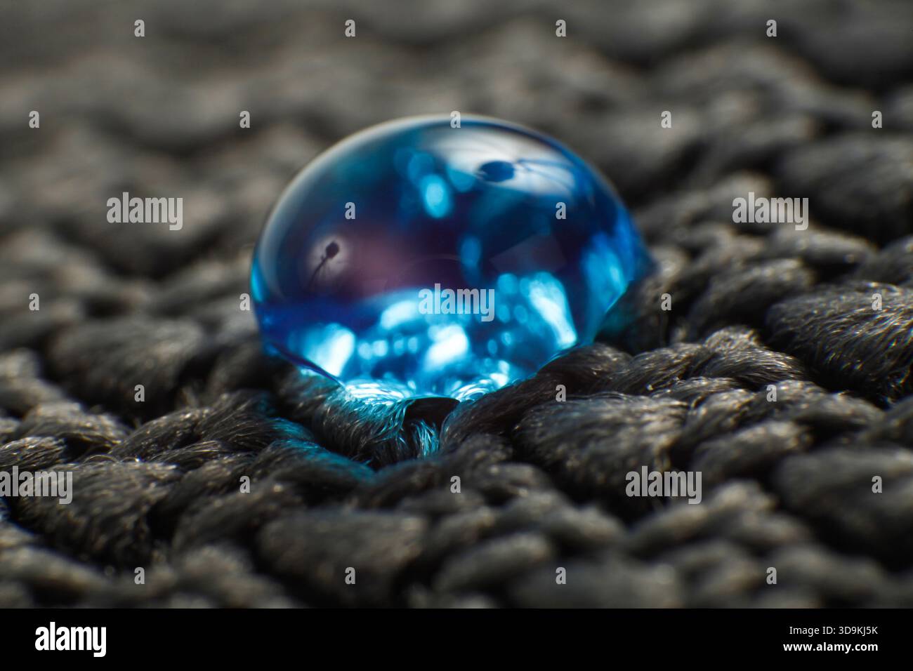 Droplets on waterproof breathable fabric Stock Photo