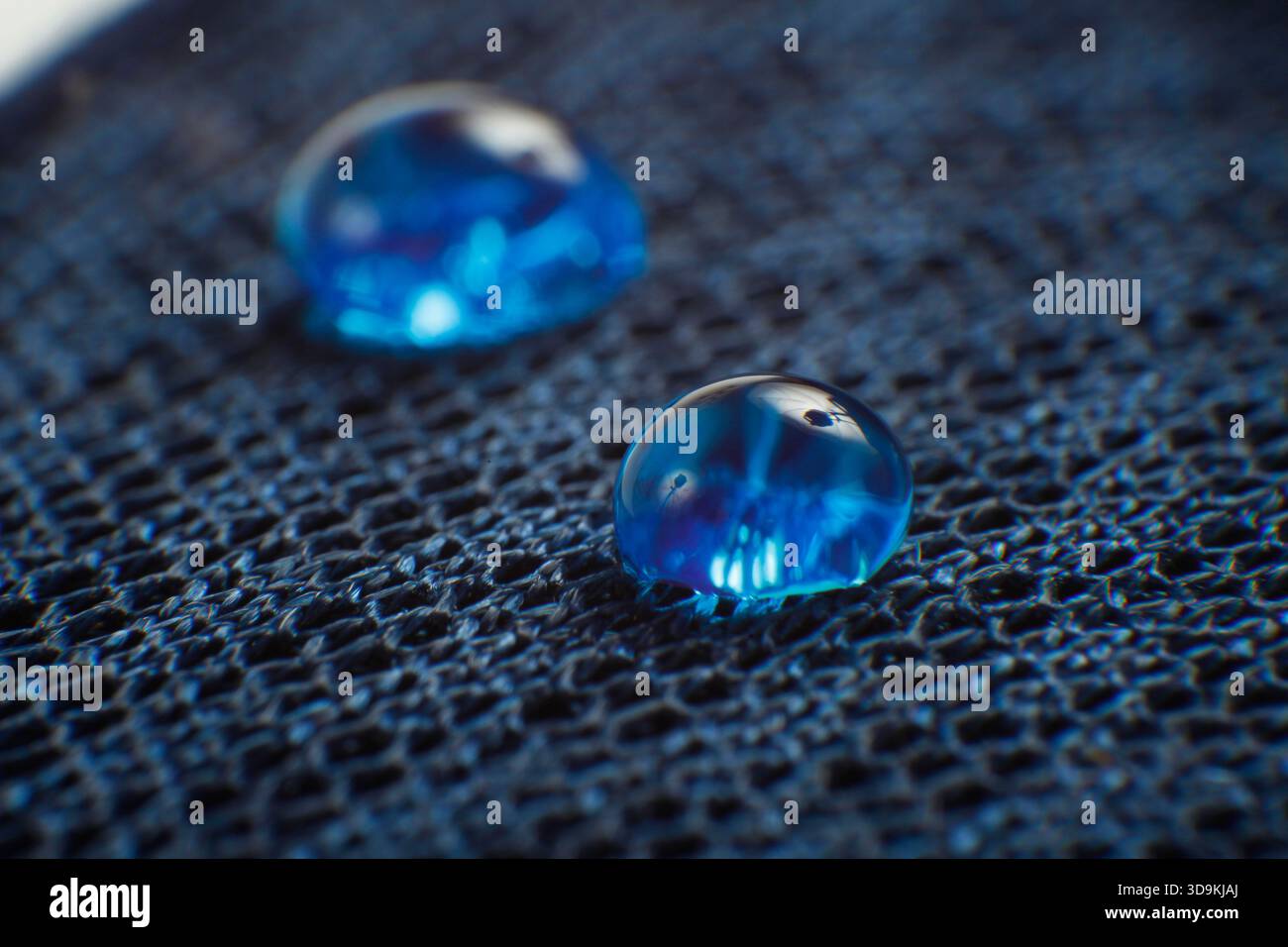 Droplets on waterproof breathable fabric Stock Photo