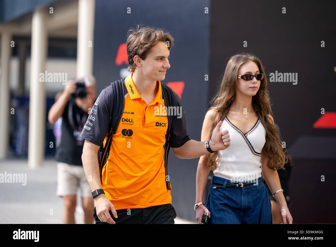 Oscar Piastri (McLaren Formula 1 Team, Australia, #81) with girlfriend ...