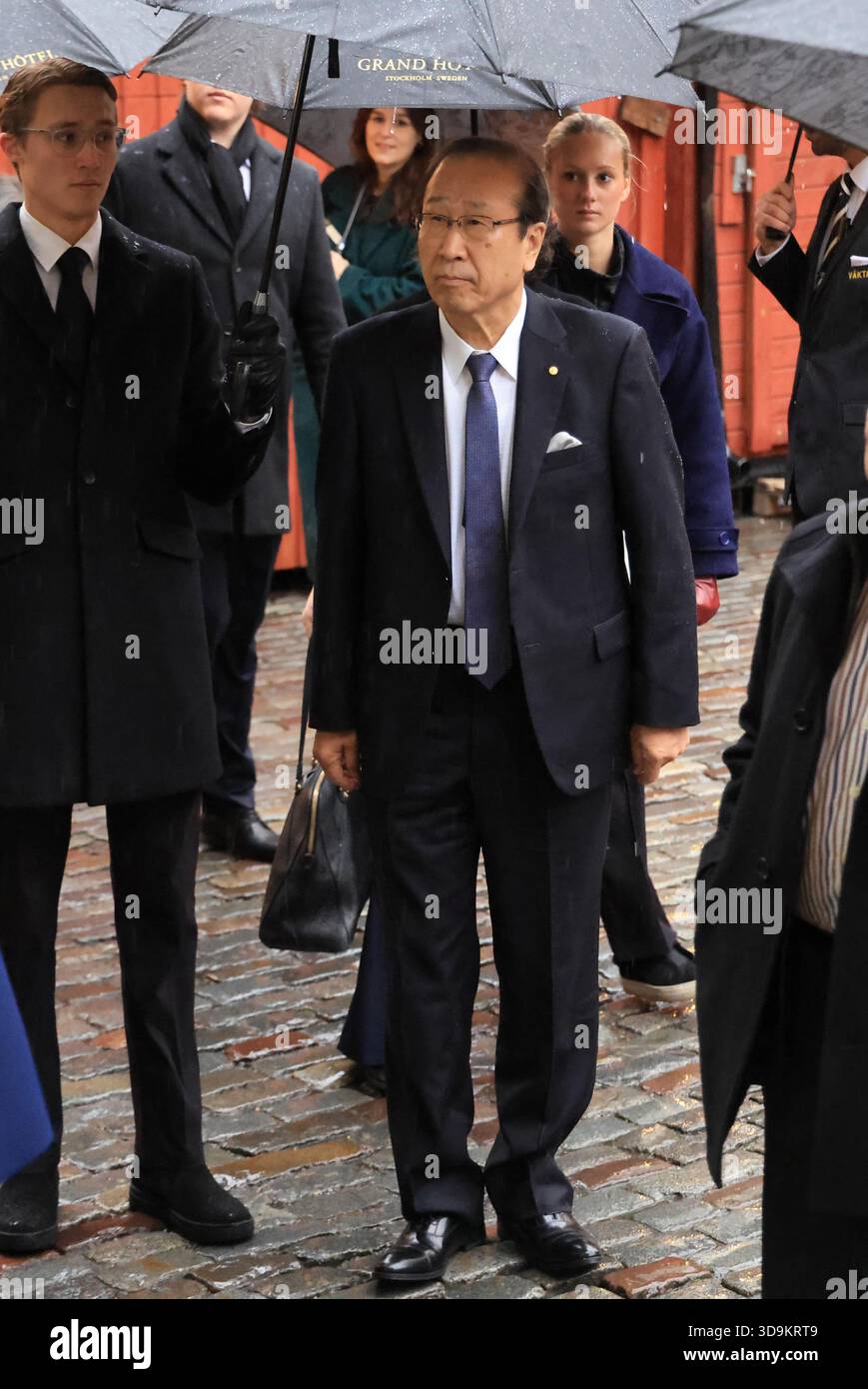 Susumu Kitagawa arrives at the Nobel Museum in Stockholm, Sweden, on ...