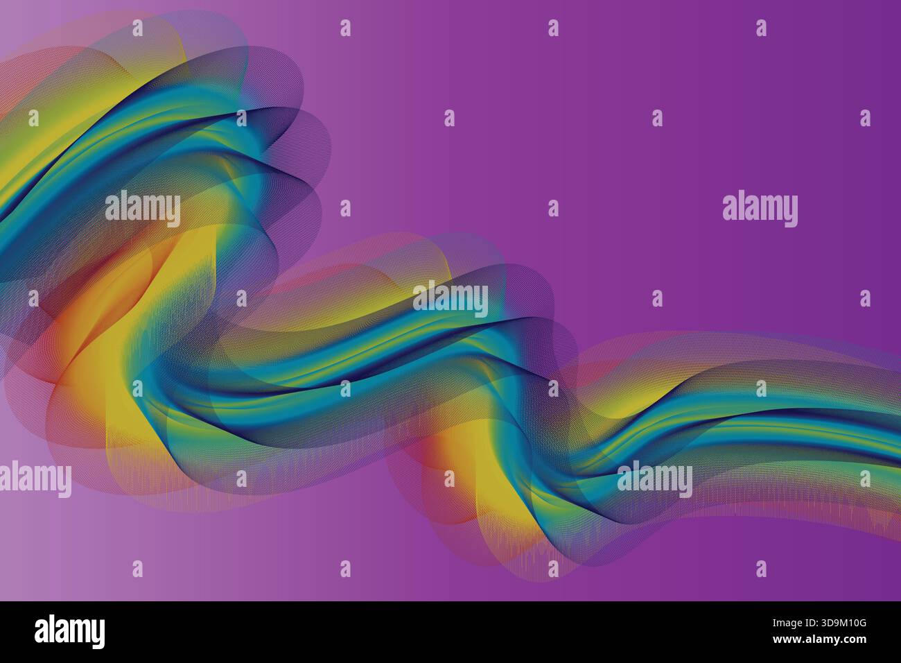 Vibrant Abstract Ribbon Lines Vector Art Colorful Flowing Wave Background Stock Vector
