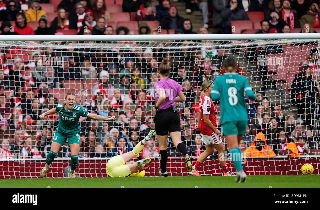 Liverpool's Beata Olsson scores her team's opening goal during the ...