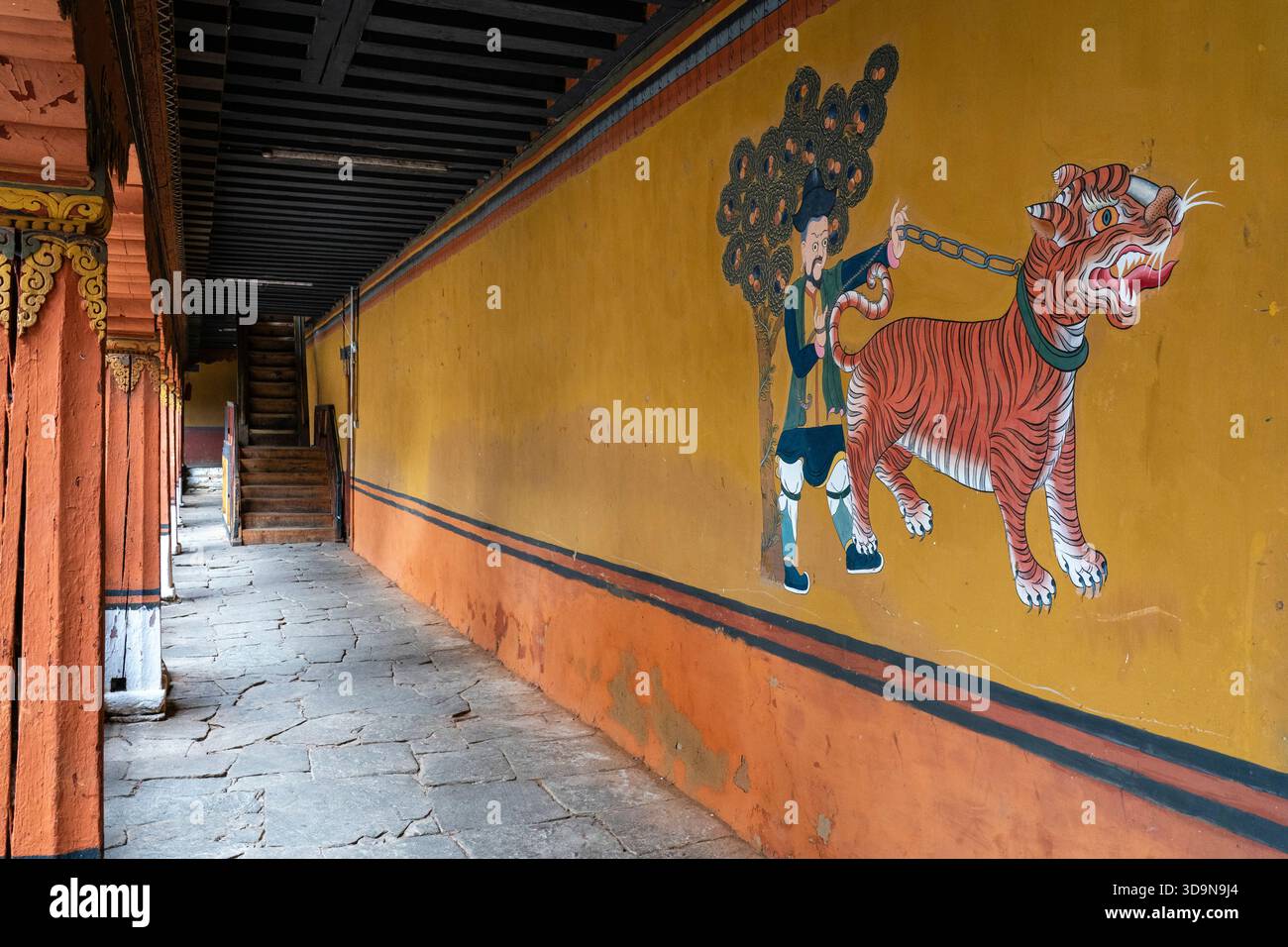 Rinpong Dzong Monastery, Paro, Bhutan. Stock Photo