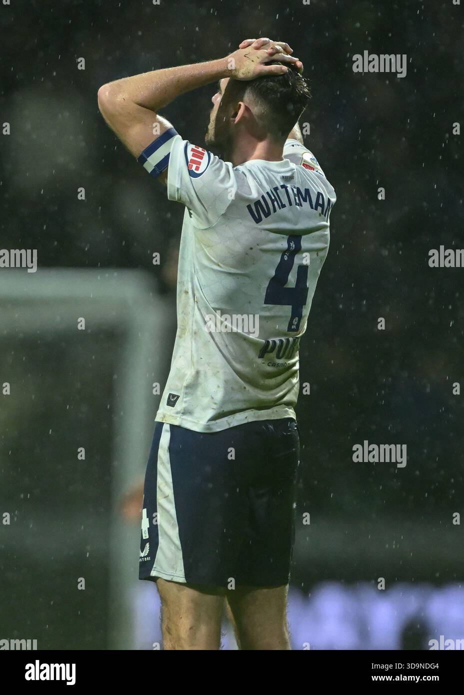 Preston North End's Ben Whiteman reacts following the Sky Bet ...