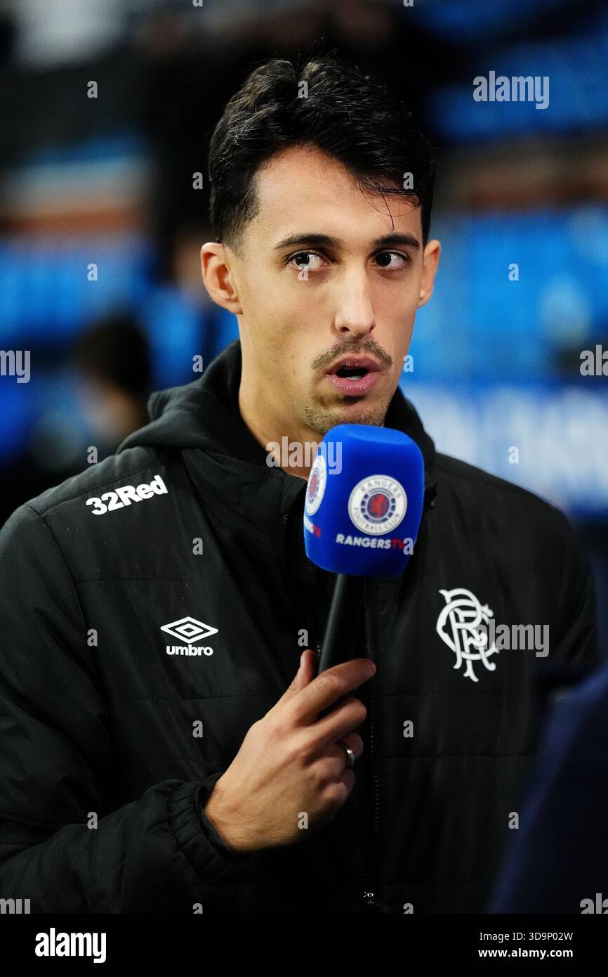 Rangers' Bojan Miovski ahead of the William Hill Premiership match at ...