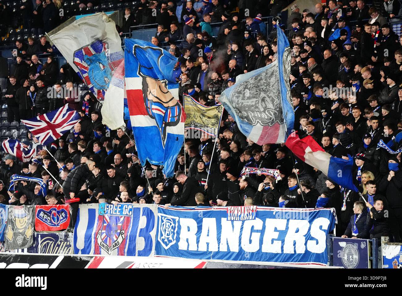 Rangers fans ahead of the William Hill Premiership match at The BBSP ...