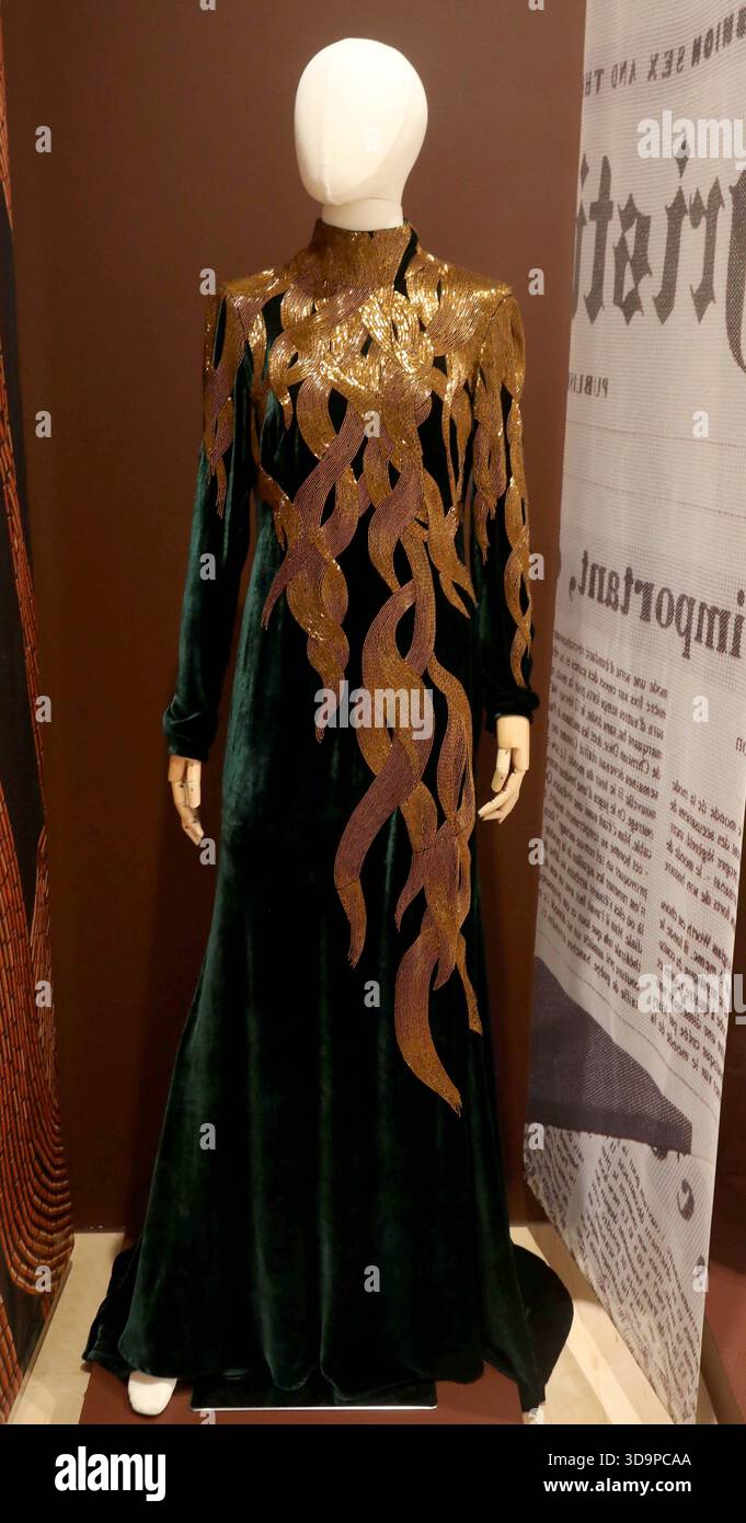 New York, New York, USA. 5th Dec, 2025. Alexander McQueen Green Velvet and  Bugle Beaded Evening Gown, 'In Memory of Elizabeth Howe, Salem 1692'  Collection, Autumn-Winter 2007, estimate $7,000 - $12,000, seen