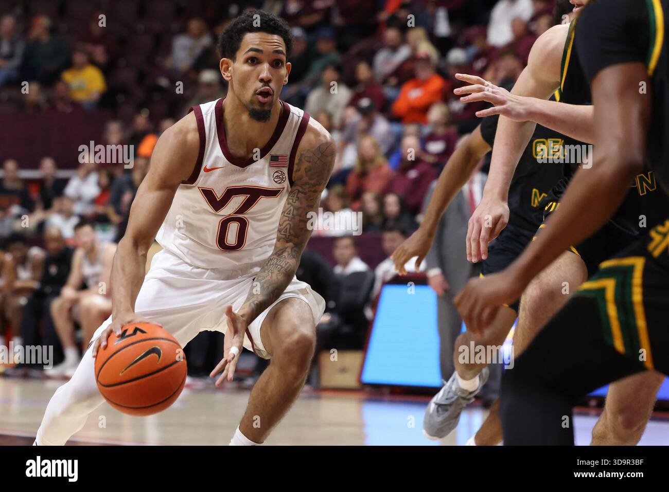 December 6, 2025: Virginia Tech Hokies guard Jailen Bedford (0) looks ...