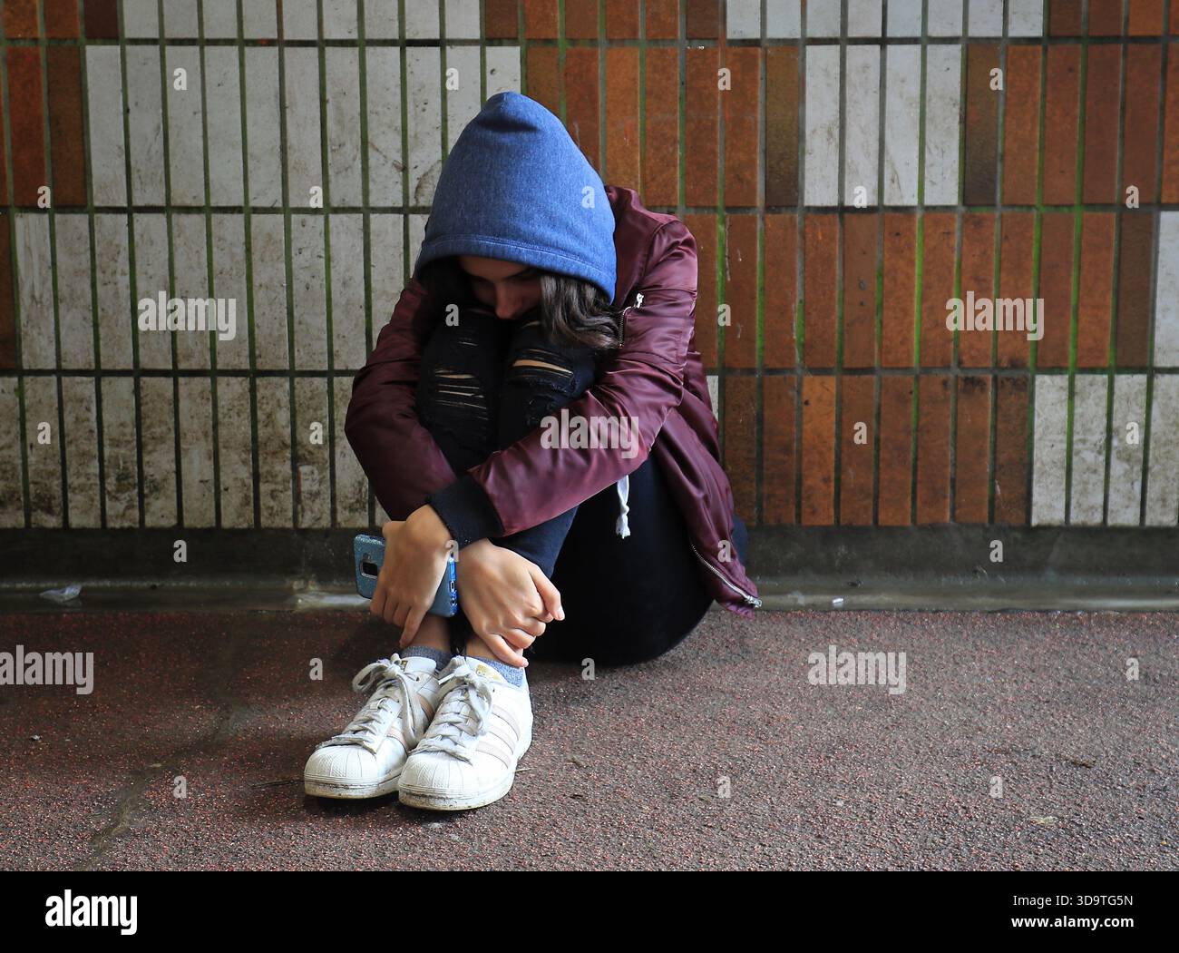 EMBARGOED TO 0001 MONDAY DECEMBER 8 PICTURE POSED BY MODEL File photo dated 02/02/2020 of a teenage girl showing signs of mental health issues. Gen Z are at risk of becoming the 'left-behind generation' when it comes to their health, experts have said. While this group of teenagers and young adults has seen lower rates of drinking, drug use and smoking compared to previous generations of young people, concerns have been raised about rates of obesity and mental health conditions among Gen Z. The King's Fund also highlighted how Gen Z may be less likely to engage with NHS services. Stock Photo