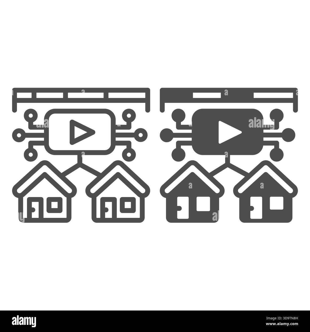 Video of houses Black and White Stock Photos & Images - Alamy