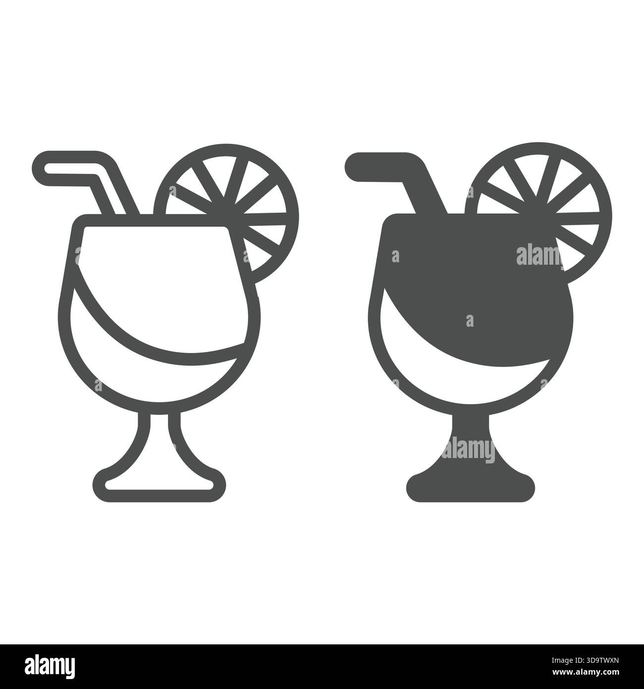 Orange glass of soda Black and White Stock Photos & Images - Alamy