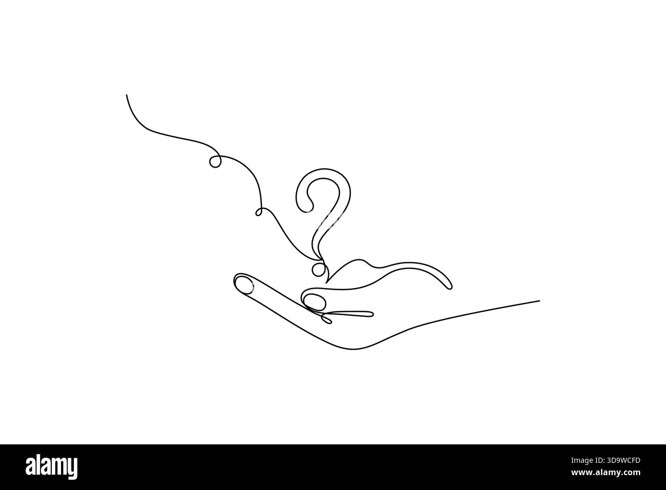 Question mark one line drawing minimalist speech bubble outline vector ...