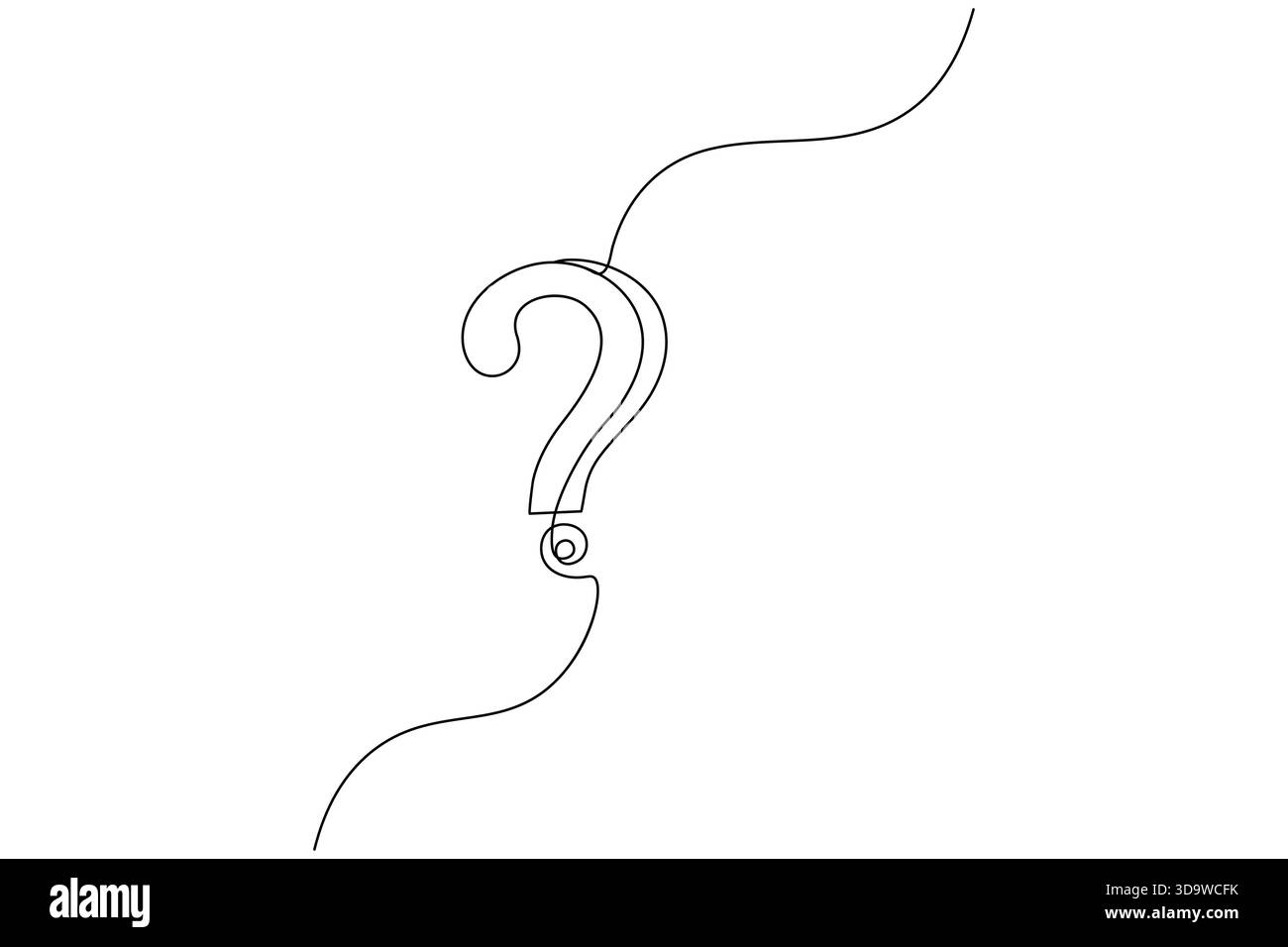 Question mark one line drawing minimalist speech bubble outline vector ...