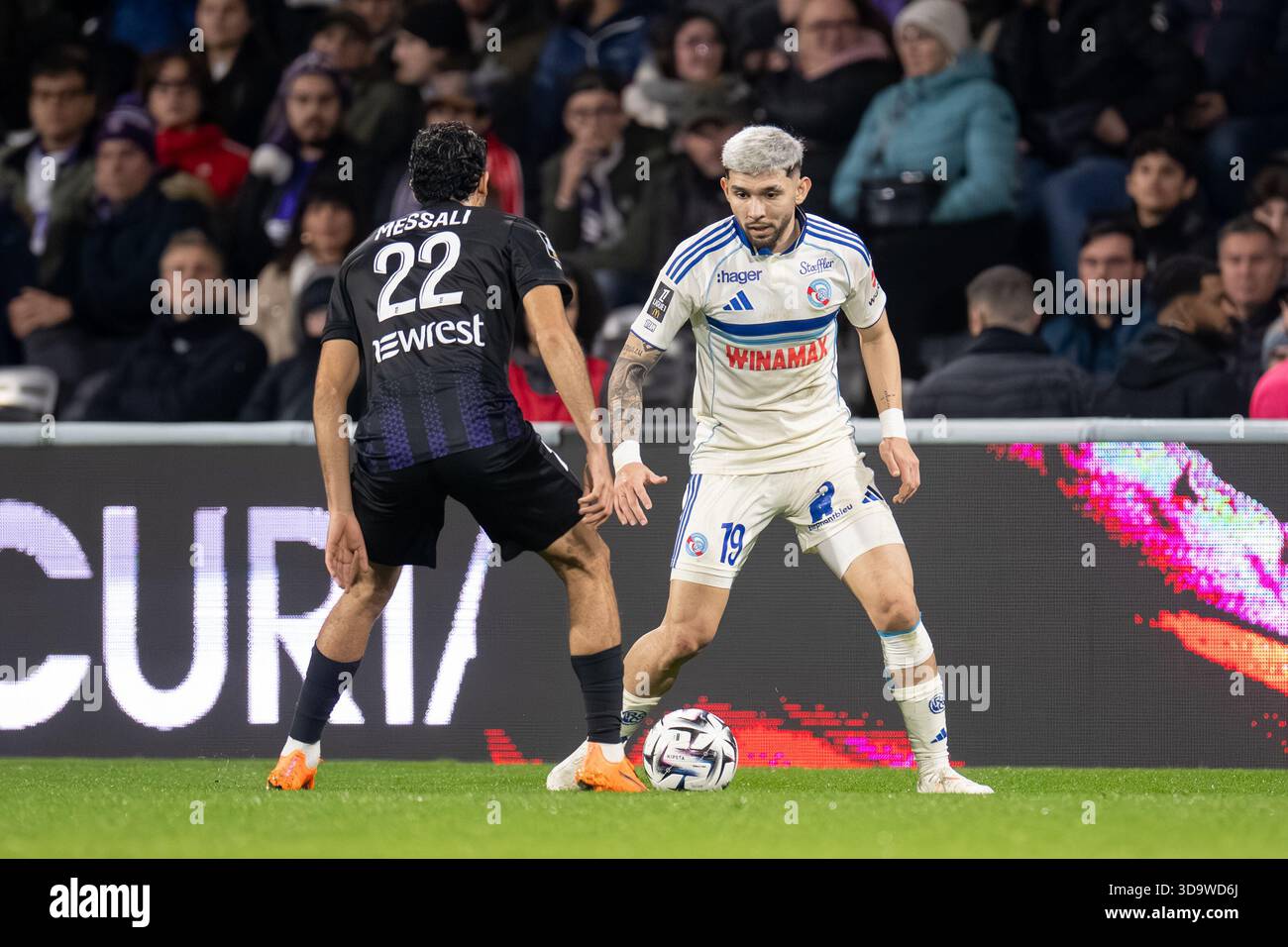 Julio Enciso of Strasbourg during the Ligue 1 McDonald's match between ...