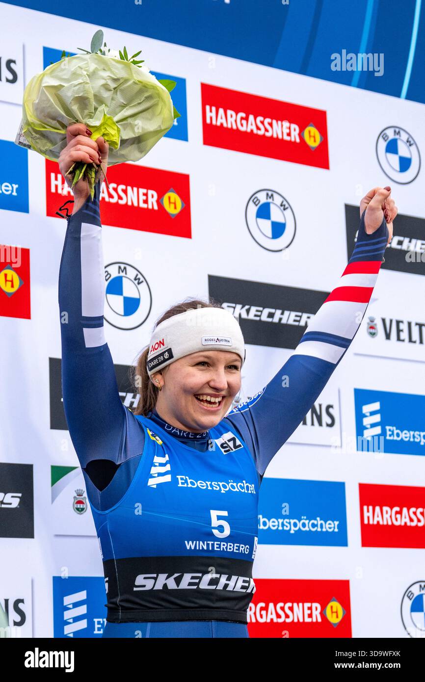 07 December 2025, North Rhine-Westphalia, Winterberg: Luge: World Cup ...