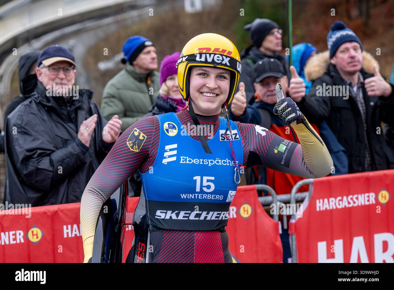 07 December 2025, North Rhine-Westphalia, Winterberg: Luge: World Cup ...