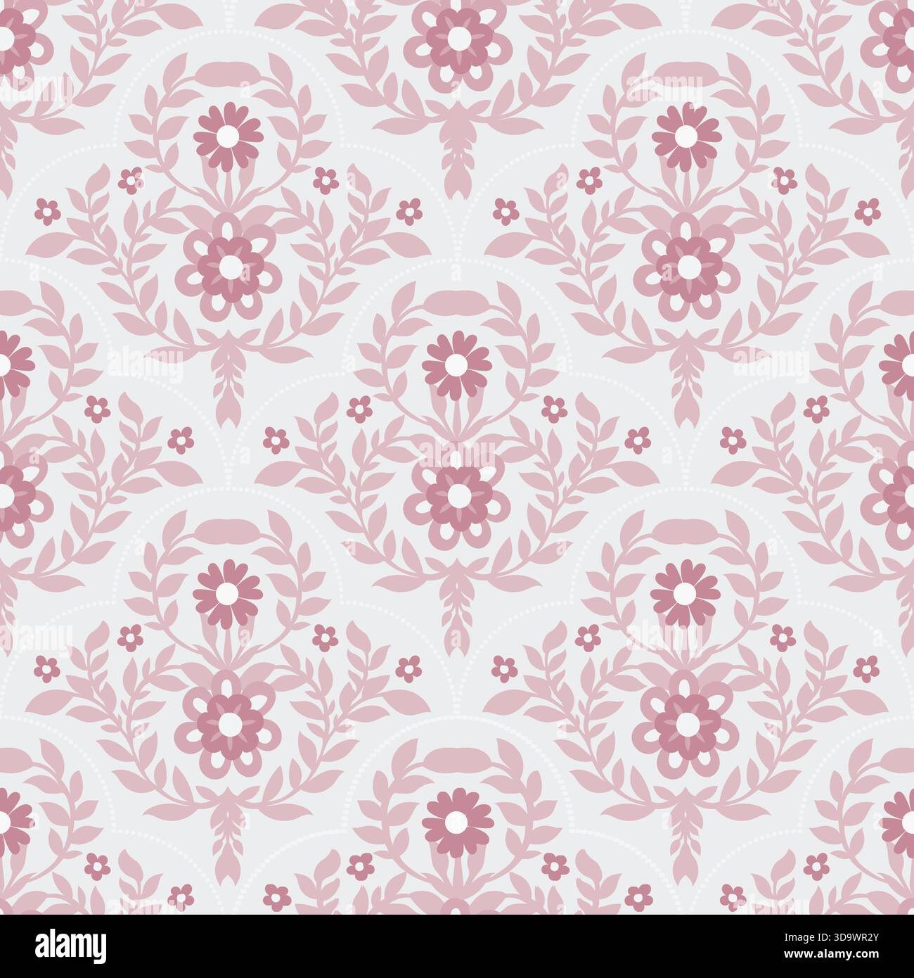 Soft Pink Floral Damask Pattern Stock Vector Image & Art - Alamy