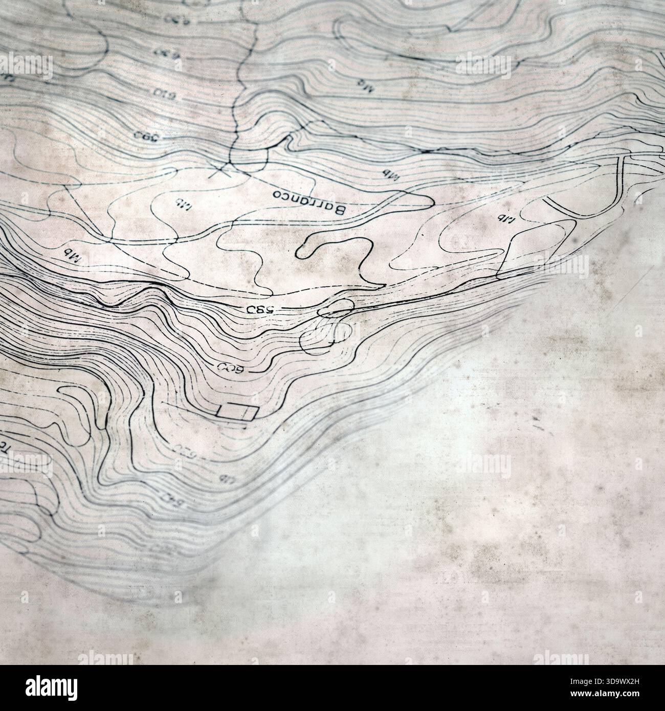 Topography Paper textured stylish old paper background, square, with Topographic maps on ...