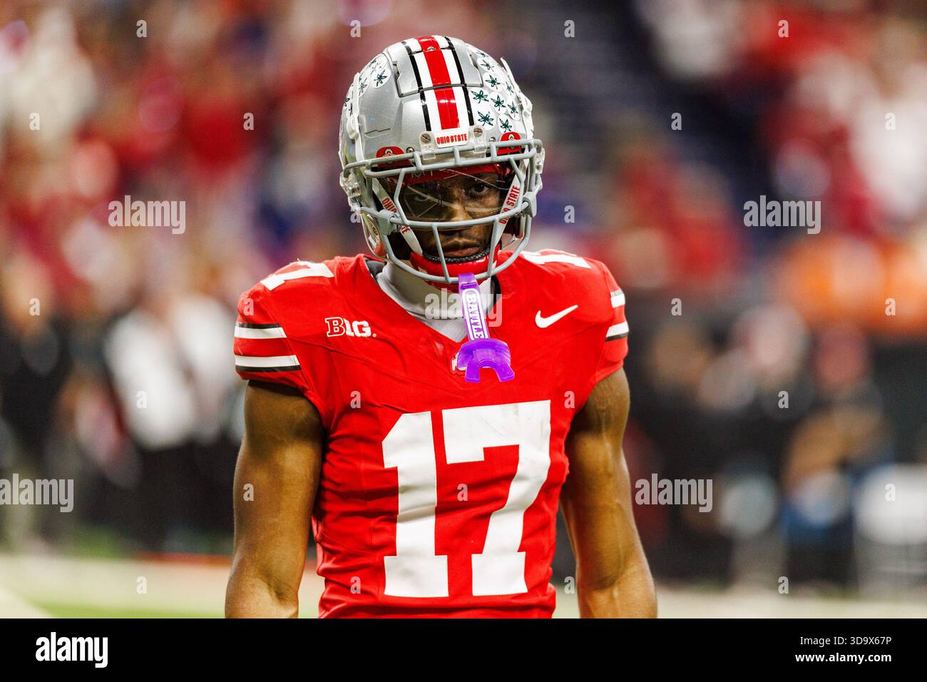 December 06, 2025: Ohio State wide receiver Carnell Tate (17) during ...