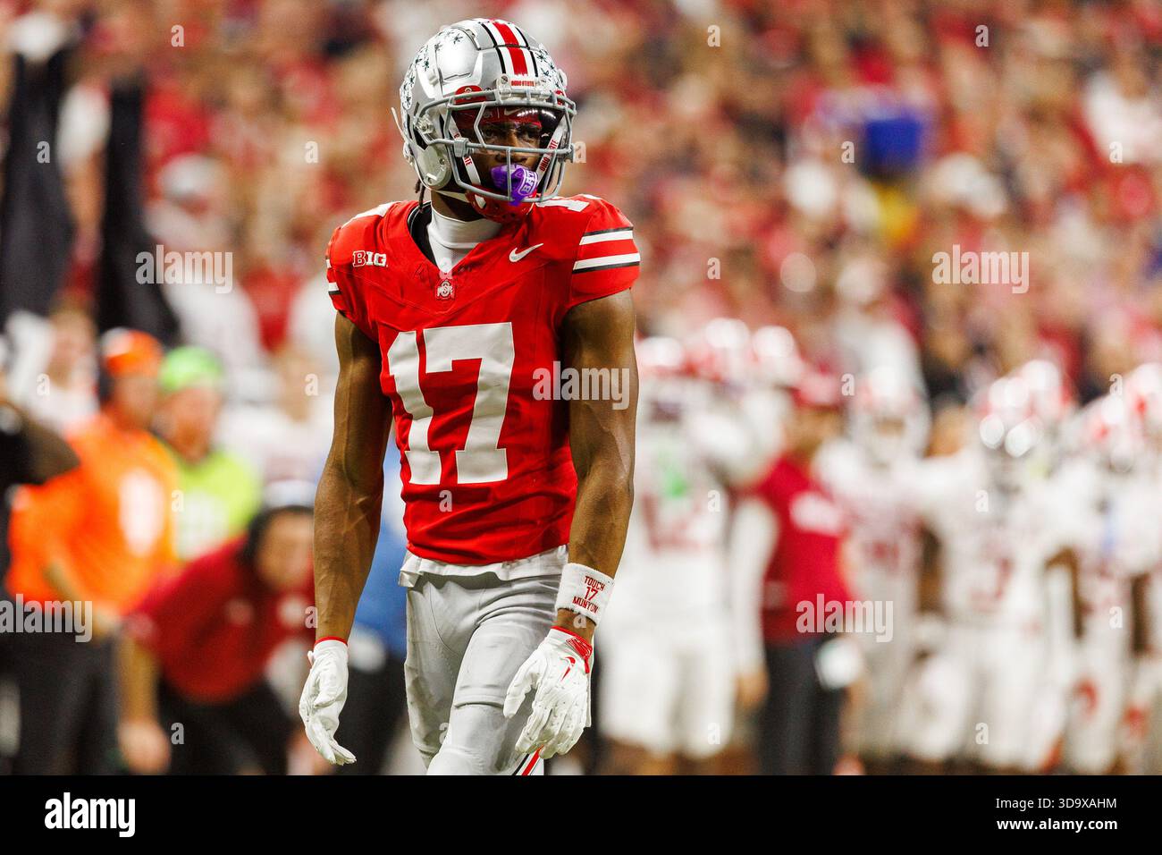 December 06, 2025: Ohio State wide receiver Carnell Tate (17) during ...