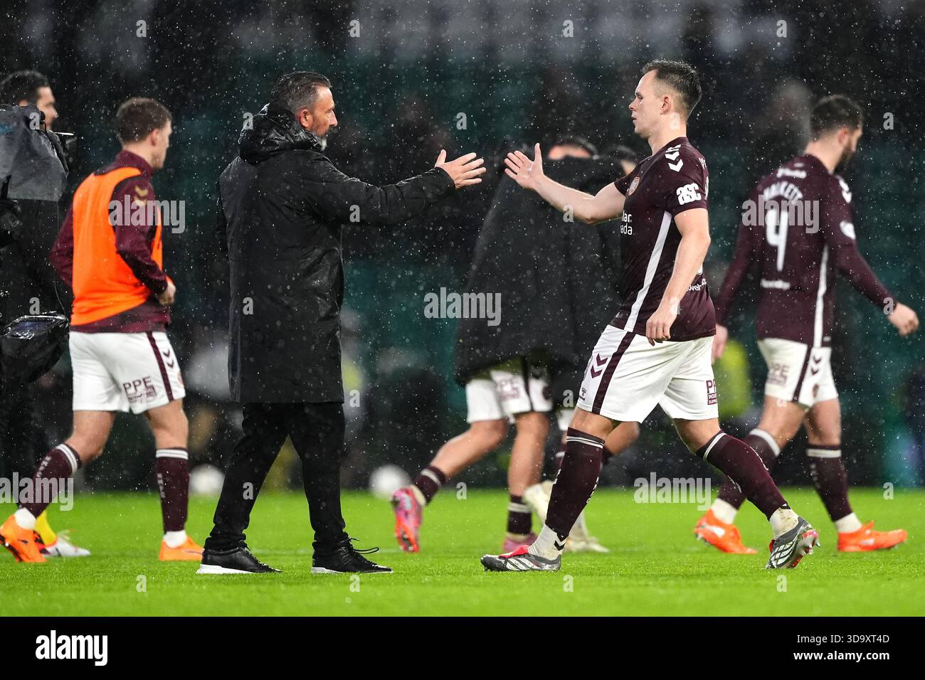 Heart Of Midlothian Manager Derek McInnes Shake Hands With Player heart-of-midlothian-manager-derek-mcinnes-shake-hands-with-player
