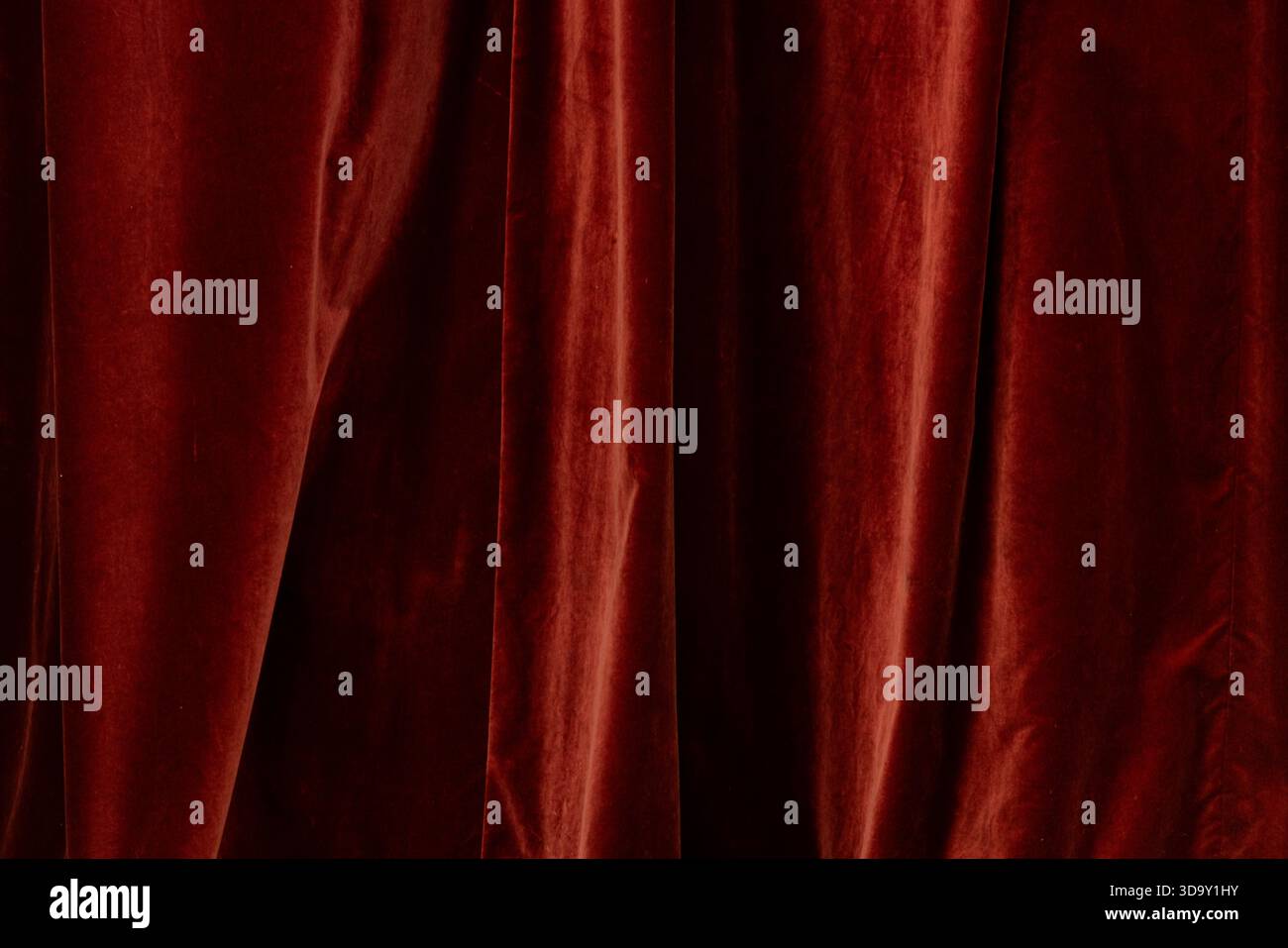 Classic Red Velvet Stage Curtains Texture Background Stock Photo
