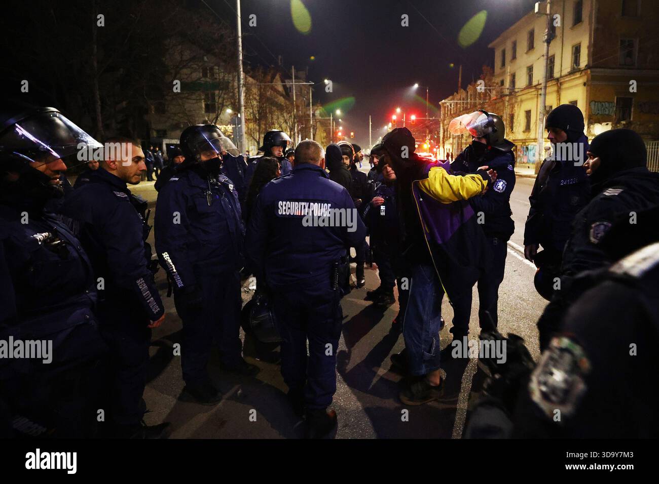 Protester is being arrested during a protest against Bulgaria's 2026 ...